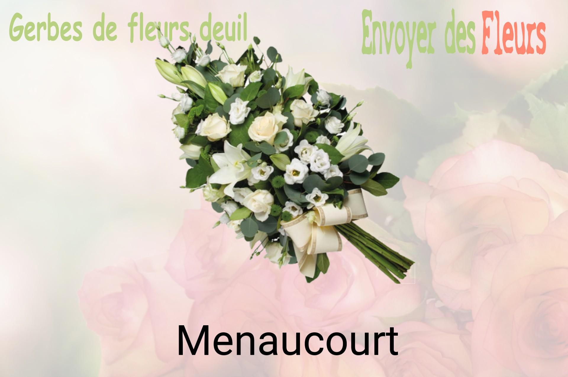 Gerbe de fleurs de deuil livrée à Menaucourt